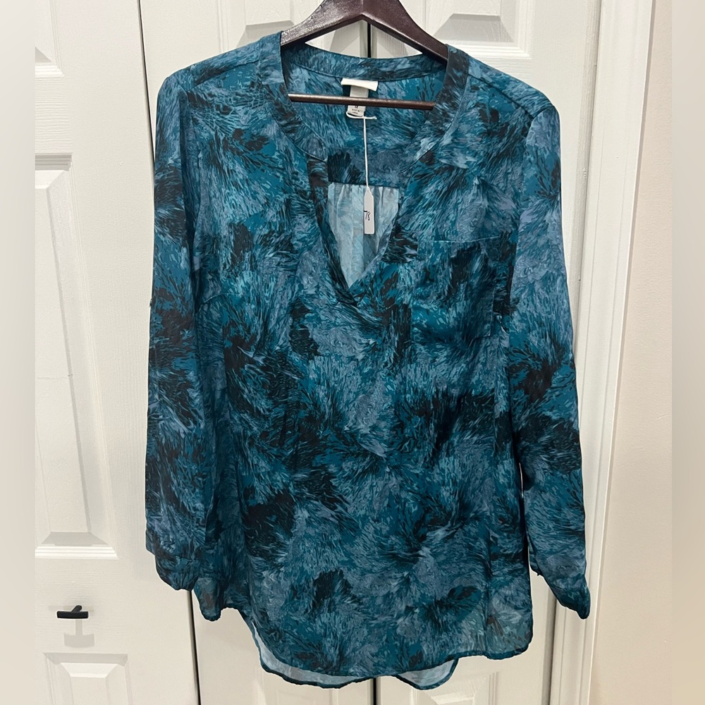 Ava & Viv blue blouse size 1x